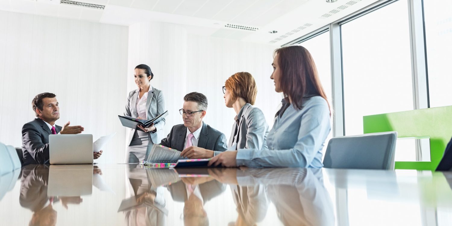 Businesspeople in a meeting